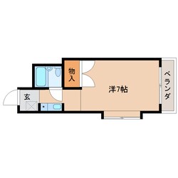 草薙駅 徒歩8分 3階の物件間取画像